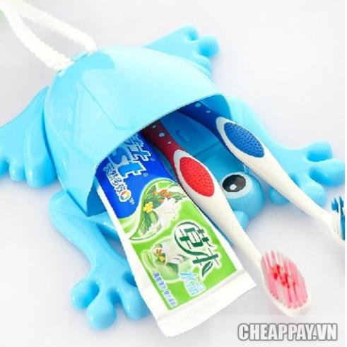 Dụng cụ để bàn chải đánh răng hình chú ếch