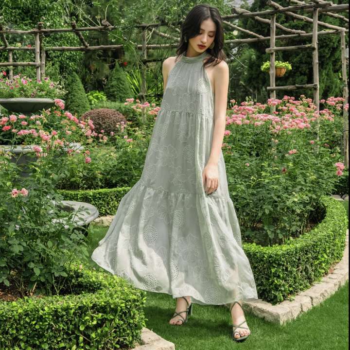 OLV – Đầm Halter Embroidered Dress – OLV ,SKU : 1533957449_VNAMZ-6450232207 >>>🇻🇳 Top1Vietnam 🛒>>> lazada.vn 🇻🇳🇻🇳🇻🇳🛒🛍🛒