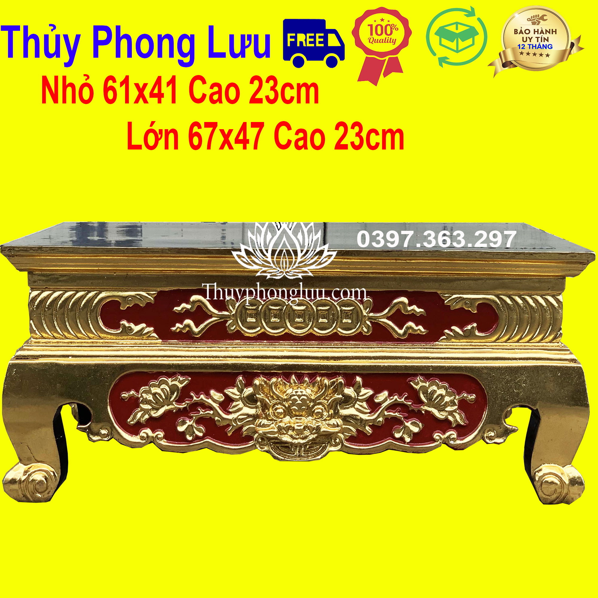 Bàn osin gỗ mít,mâm xà hầu kê đồ thờ cúng gỗ mít 2 cỡ bàn to nhỏ