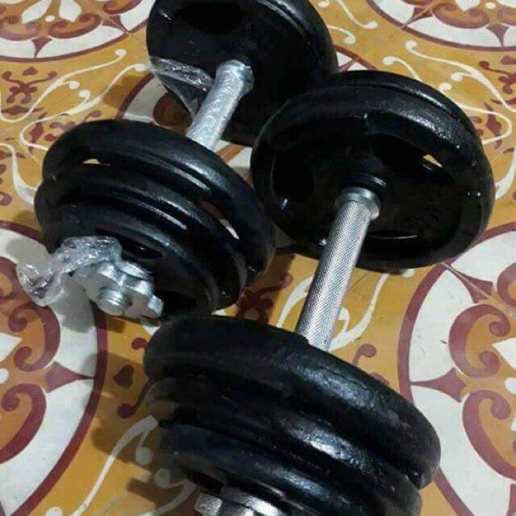 BỘ 2 TẠ THÁO LẮP 40KG ( 4 MIẾNG TẠ GANG 5KG, 4 MIẾNG 3KG, 4 MIẾNG 1KG)