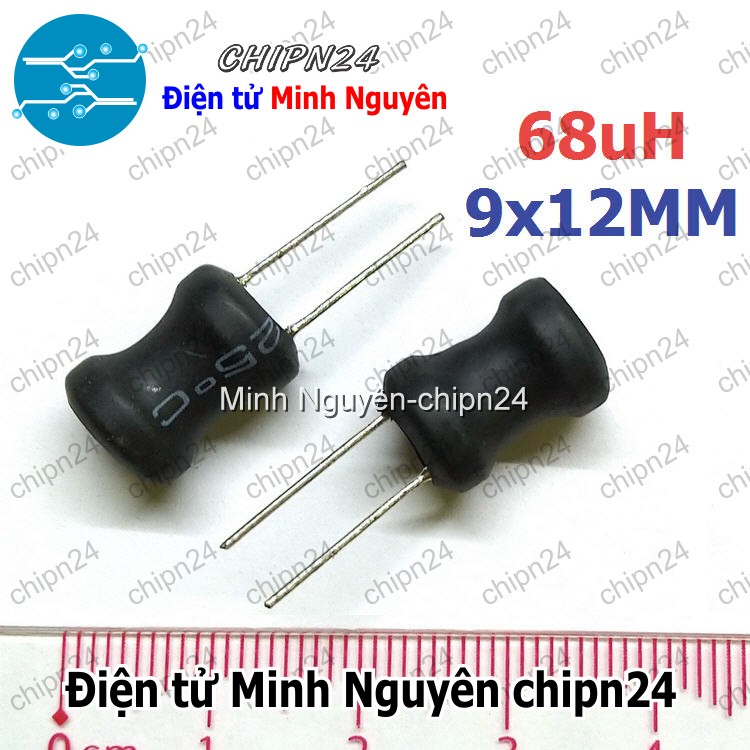 [3 cái] (K235) Cuộn cảm cắm 9x12mm 68uH (DIP 0912 68uH) - HH005431
