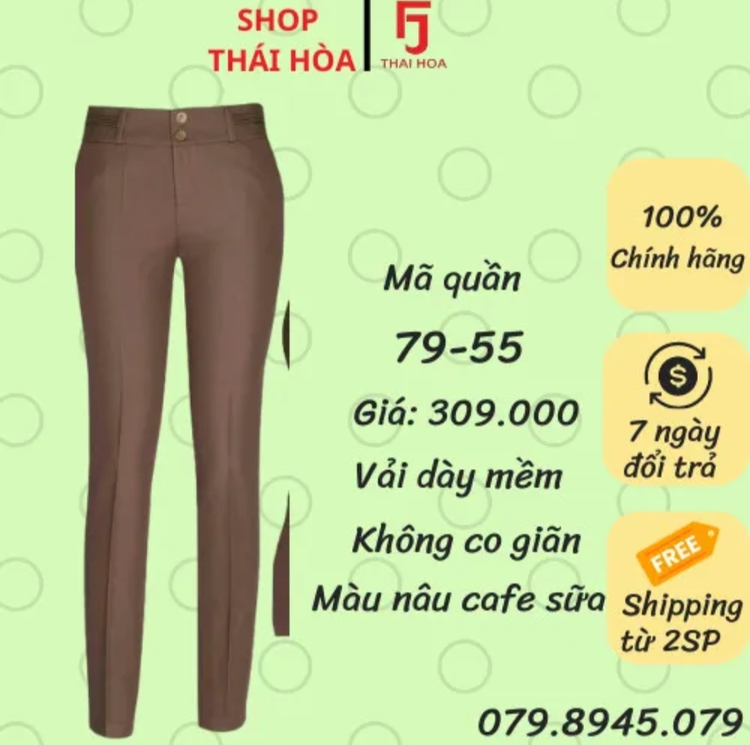 Quần tây Thái Hòa vải dày form chuẩn 79-17