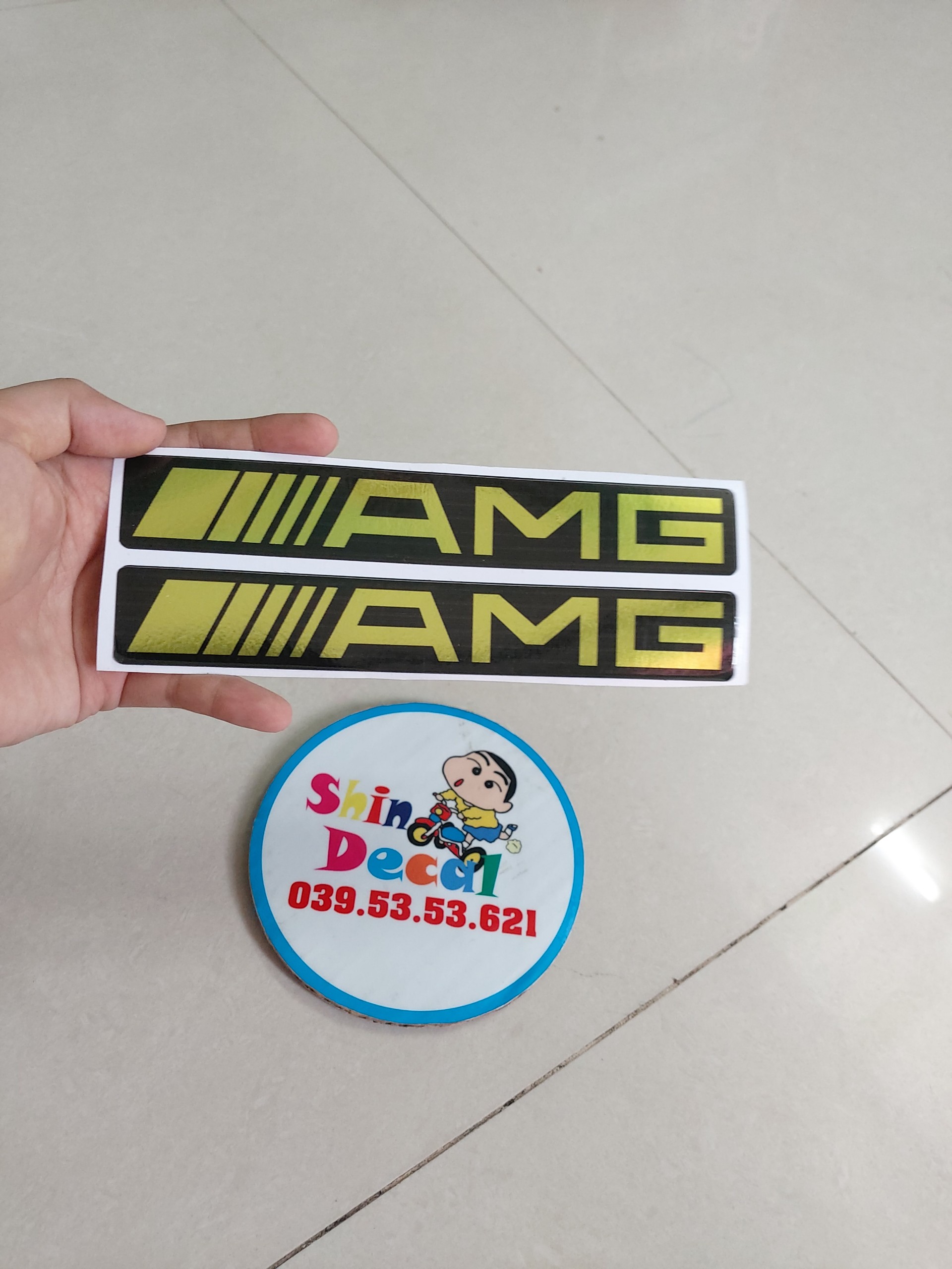 Tem dán phuộc gấp xi AMG