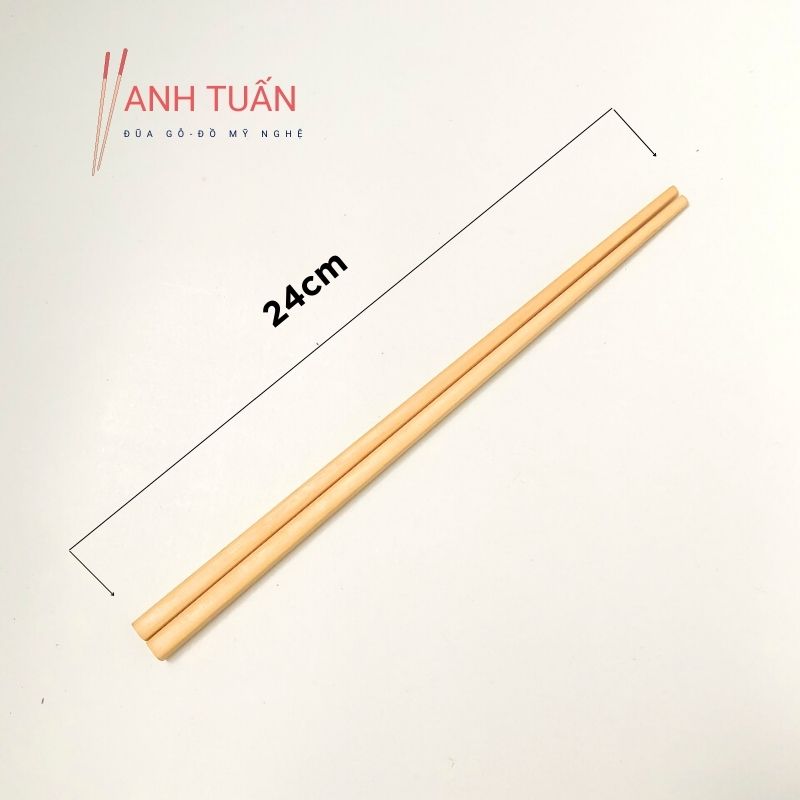 [Giá sỉ] Bộ 30 đôi đũa gỗ ăn cơm cao cấp đũa gỗ đầu nhọn LÁT HOA, đũa đẹp tự nhiên không hoá chất, không cong vênh, chống mốc, kháng khuẩn
