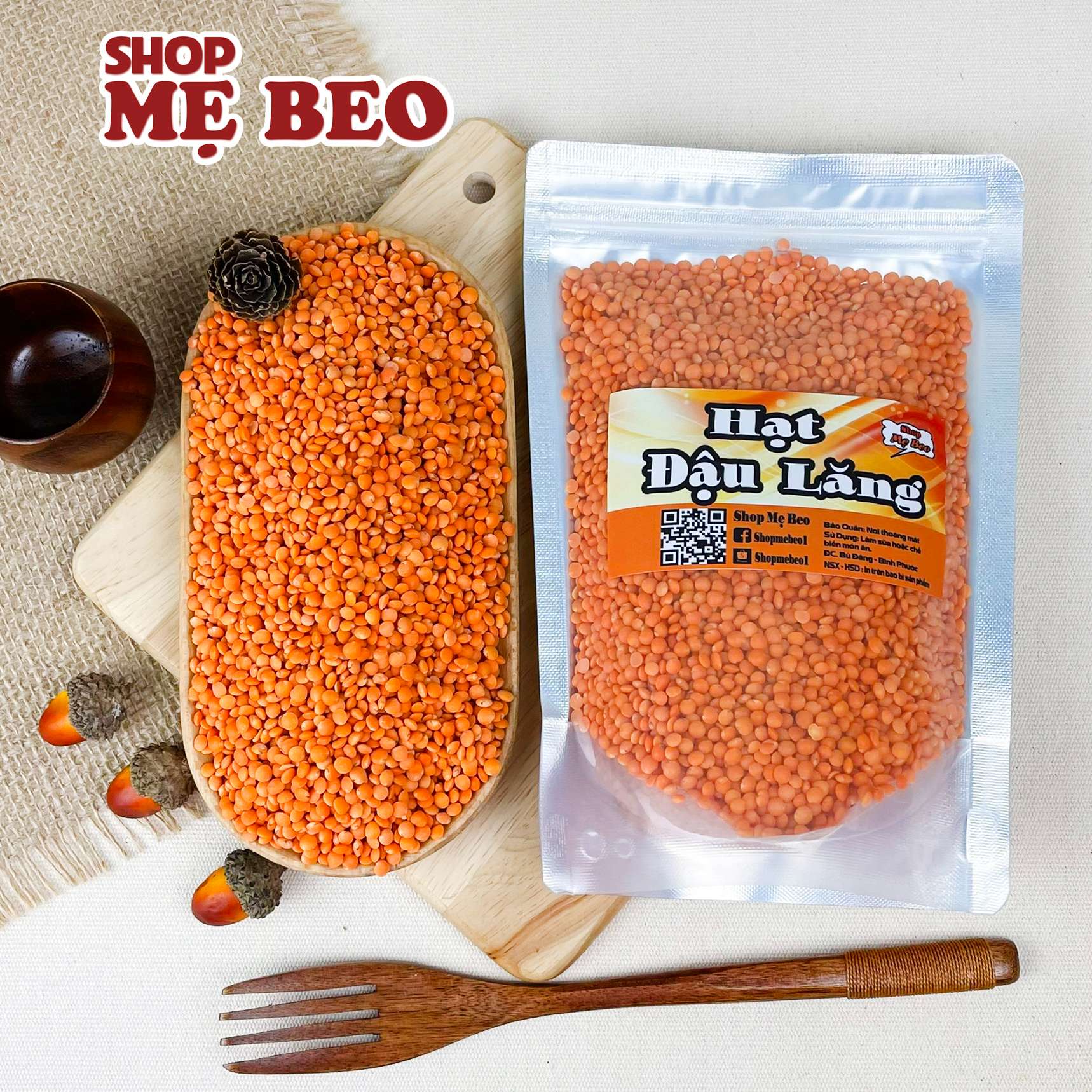 Hạt Đậu Lăng Đỏ Cam Shop Mẹ Beo