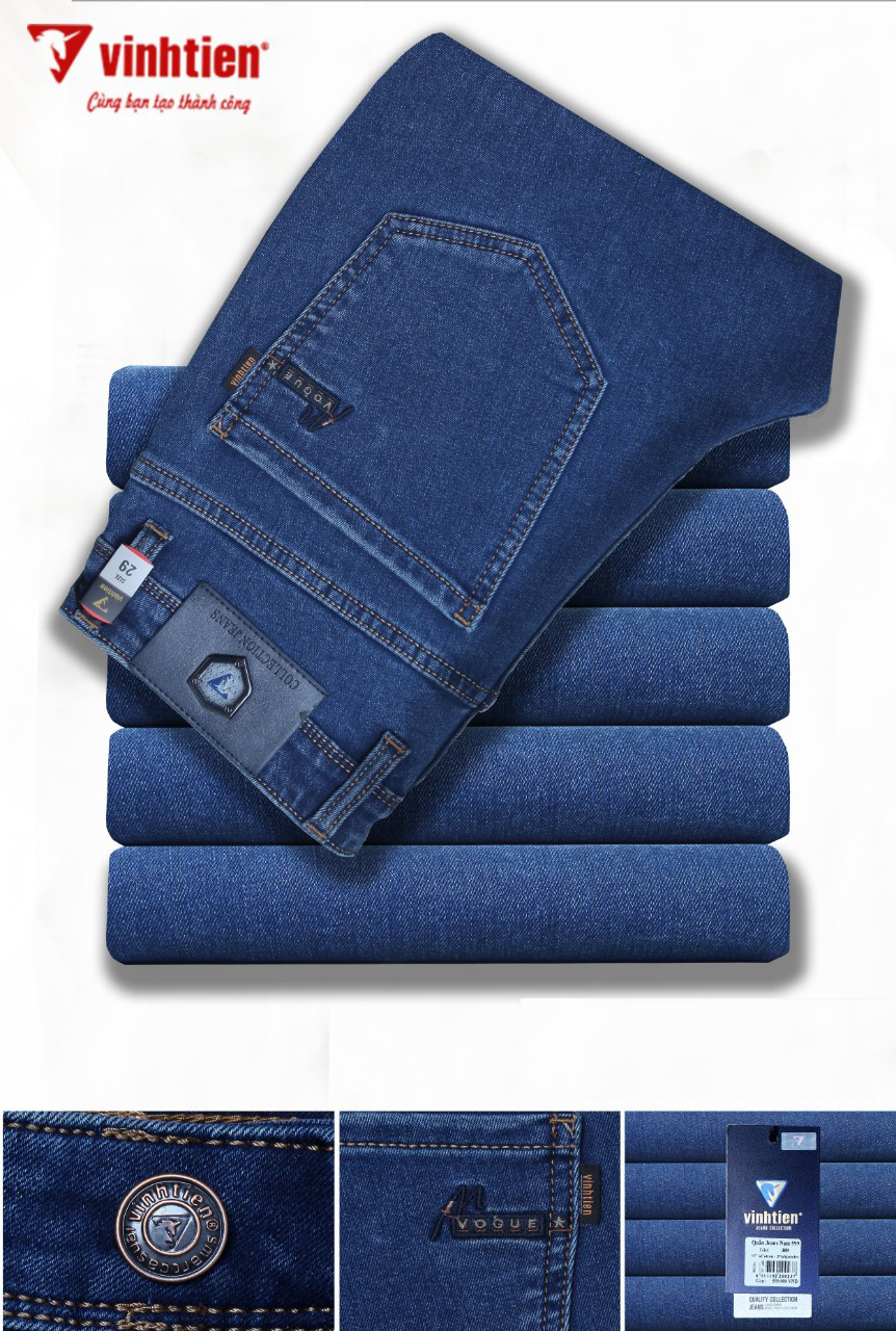 Quần jeans cotton vĩnh tiến cao cấp gtb 599