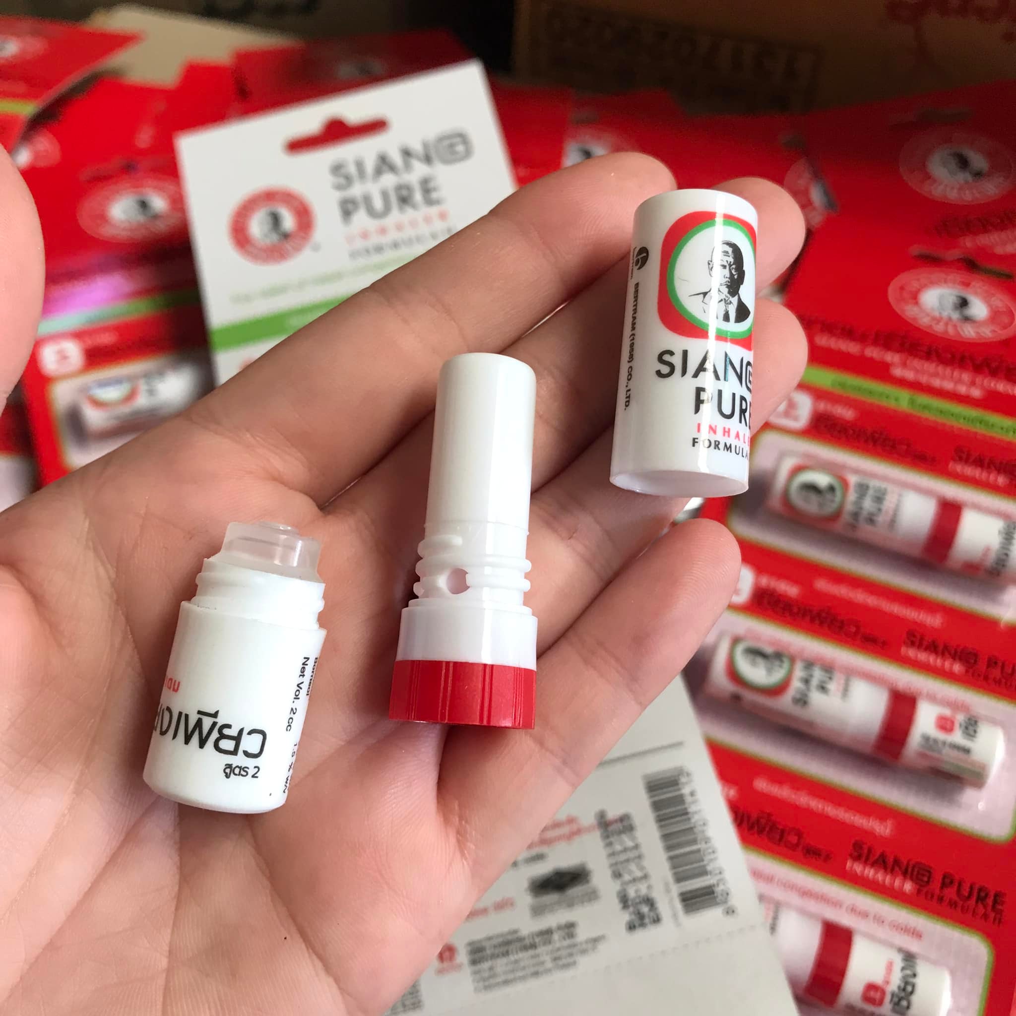 Ống Dầu hít mũi Siang Pure (ông già)Thái Lan