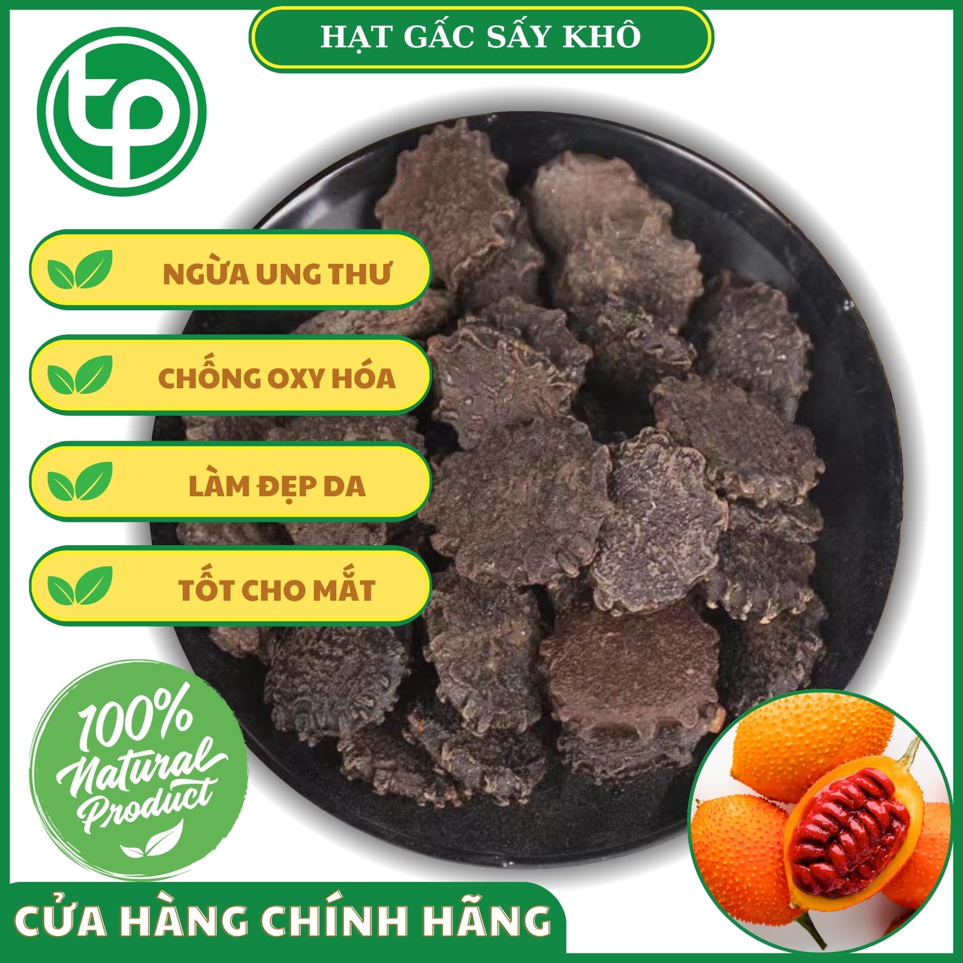 Hạt gấc khô 1kg - Thảo Dược Tấn Phát