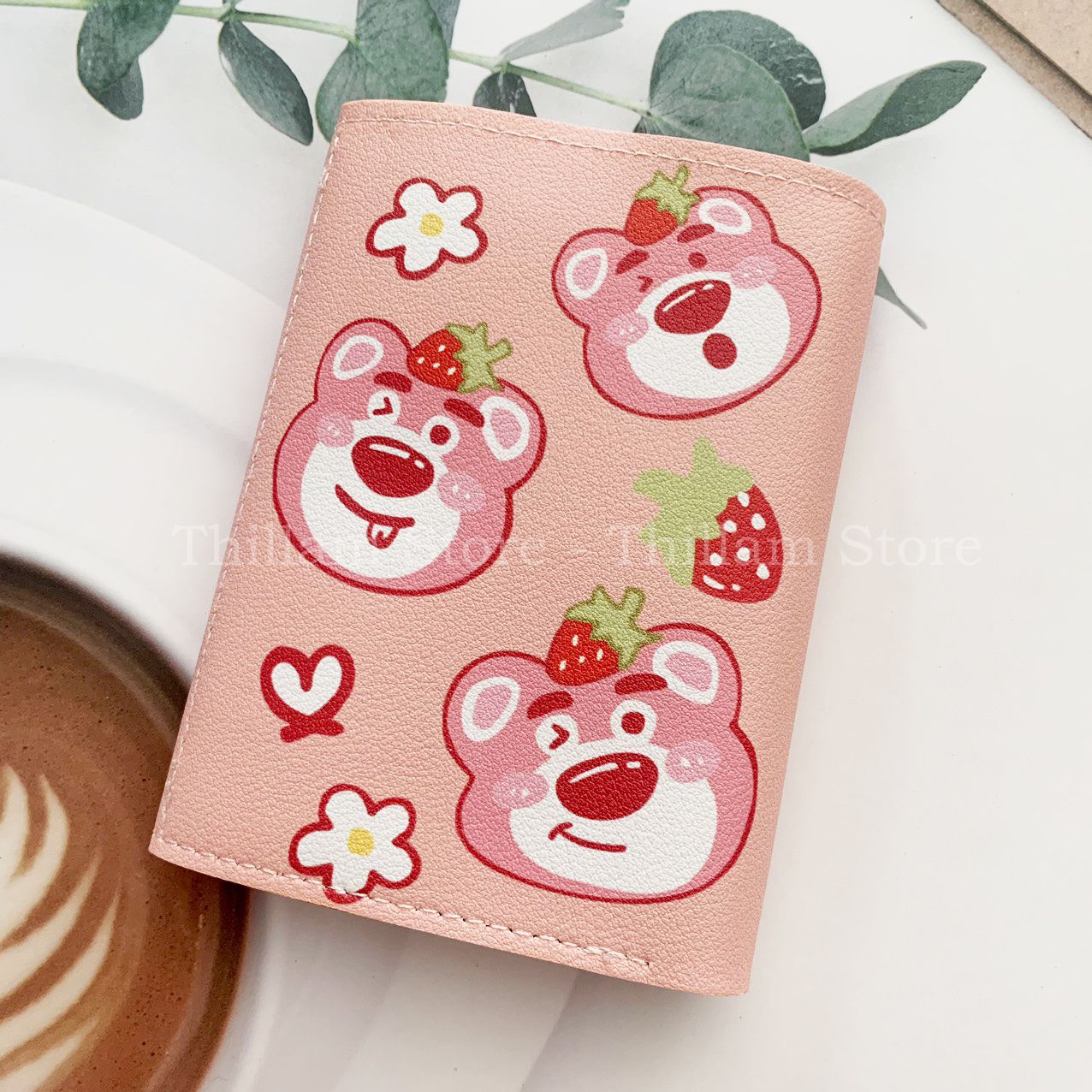 Ví Gấu Dâu gấp ba siêu dễ thương ThiLam Store