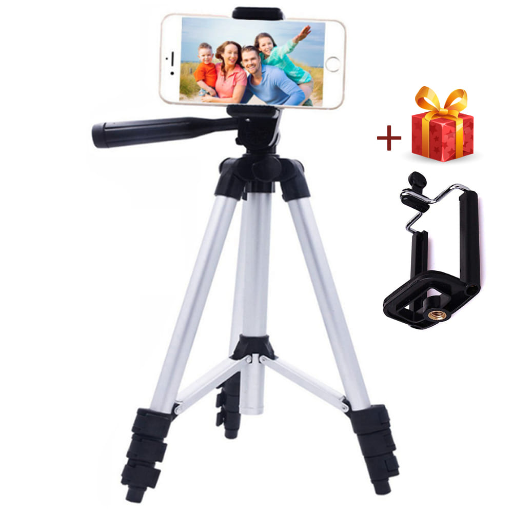 Chân Máy Ảnh Chuyên Nghiệp Tripod, Chân Quay Điện Thoại Tặng Kèm Kẹp Điện Thoại Đa Năng
