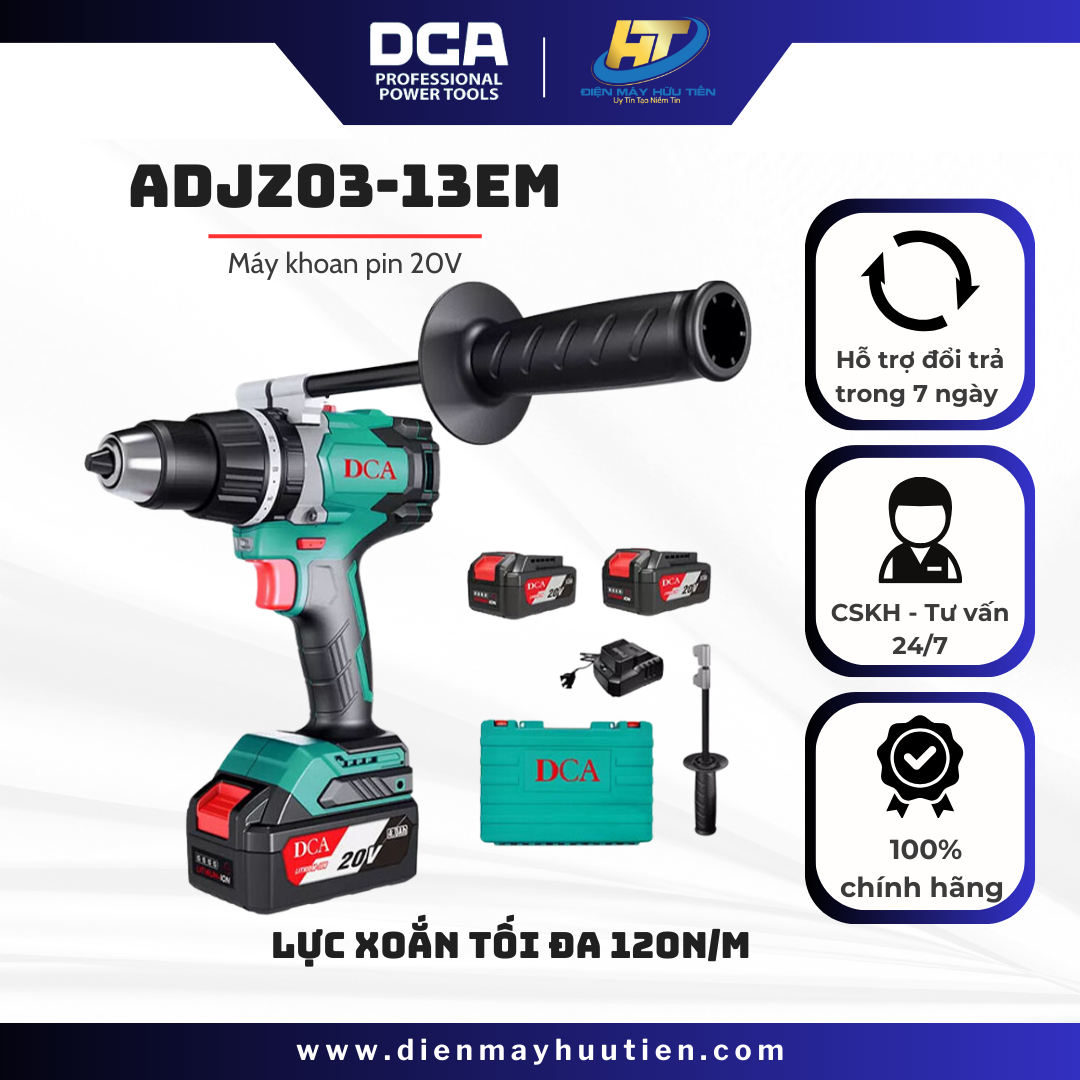 Máy khoan búa dùng pin 20V DCA ADJZ03-13