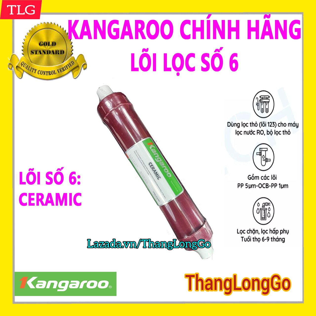 COMBO 7 LÕI LỌC NƯỚC KANGAROO | DÀNH CHO MÁY 7 CẤP LỌC KANGAROO