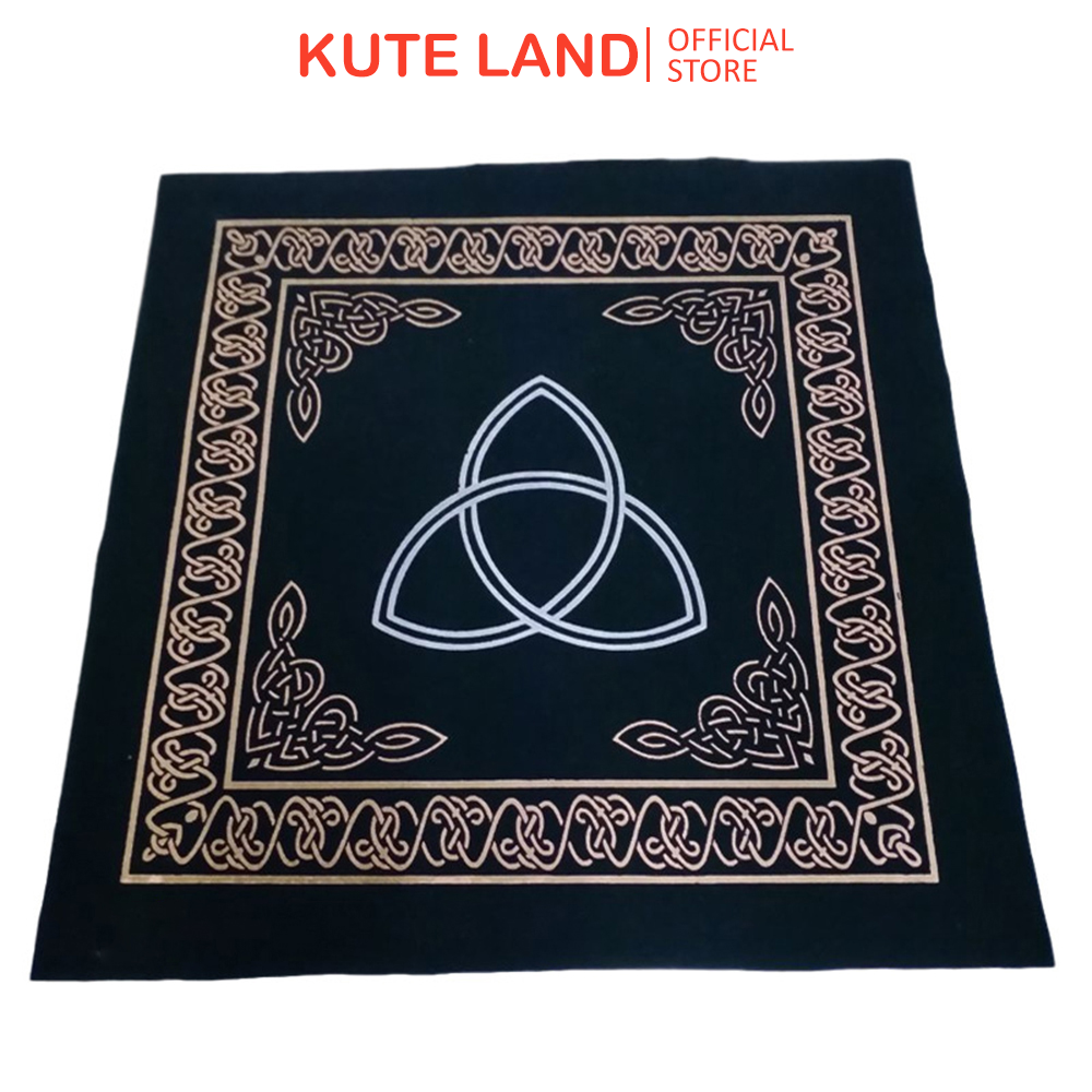 Tấm Thảm Khăn Trải Bài Tarot Vải Nhung Cao Cấp Mẫu 3 50x50 Cm