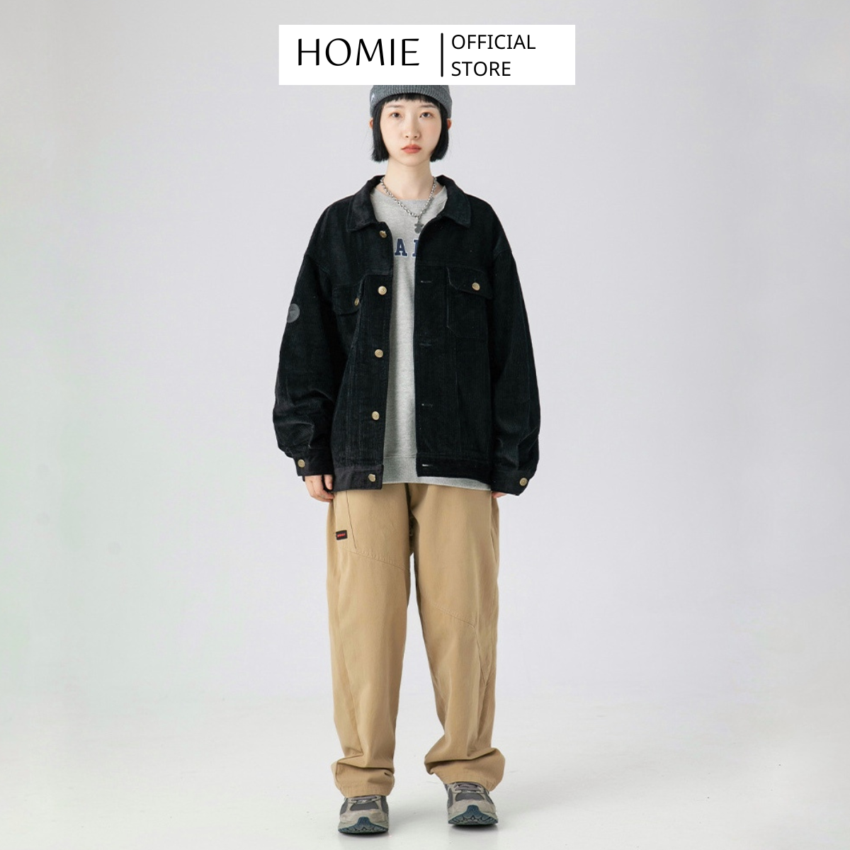 Áo Khoác Jacket Nhung Tăm Dáng Hàn Quốc