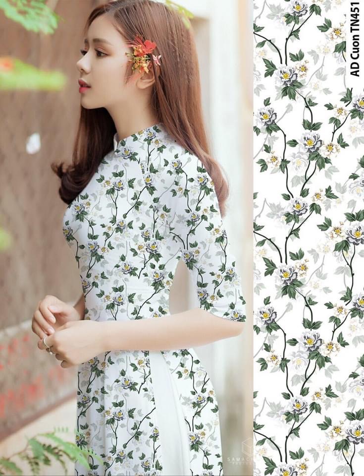 [ GIÁ SẬP SÀN ] Áo dài lụa nhật in 3d co giãn siêu xinh