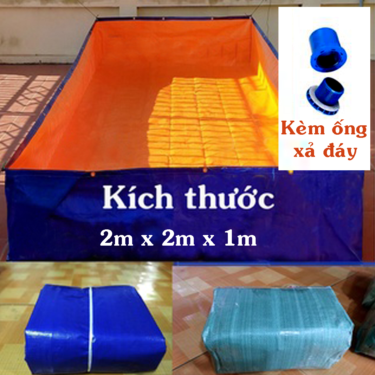 Bể bạt nuôi ốc, ếch, lươn, cá bạt 2 da loại 1 chất lượng nhiều kích thước lựa chọn