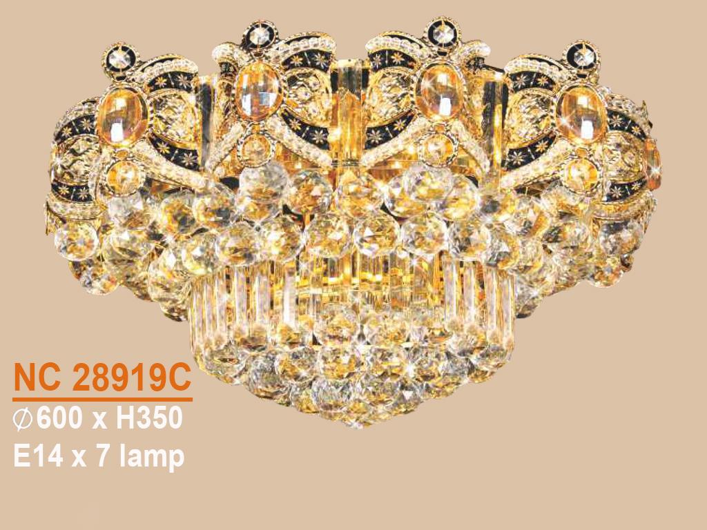 [Trả góp 0%] Đèn mâm ốp trần - pha lê trang trí VKT-NC-28919C