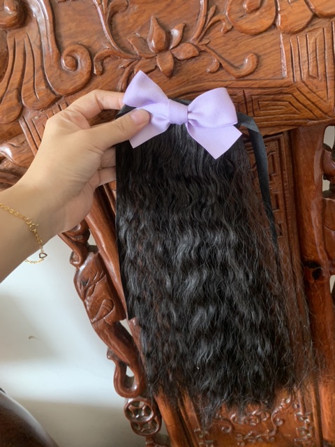 Tóc giả em bé 🥰FREESHIP😍🥰tóc cột xù đính nơ cho bé iu