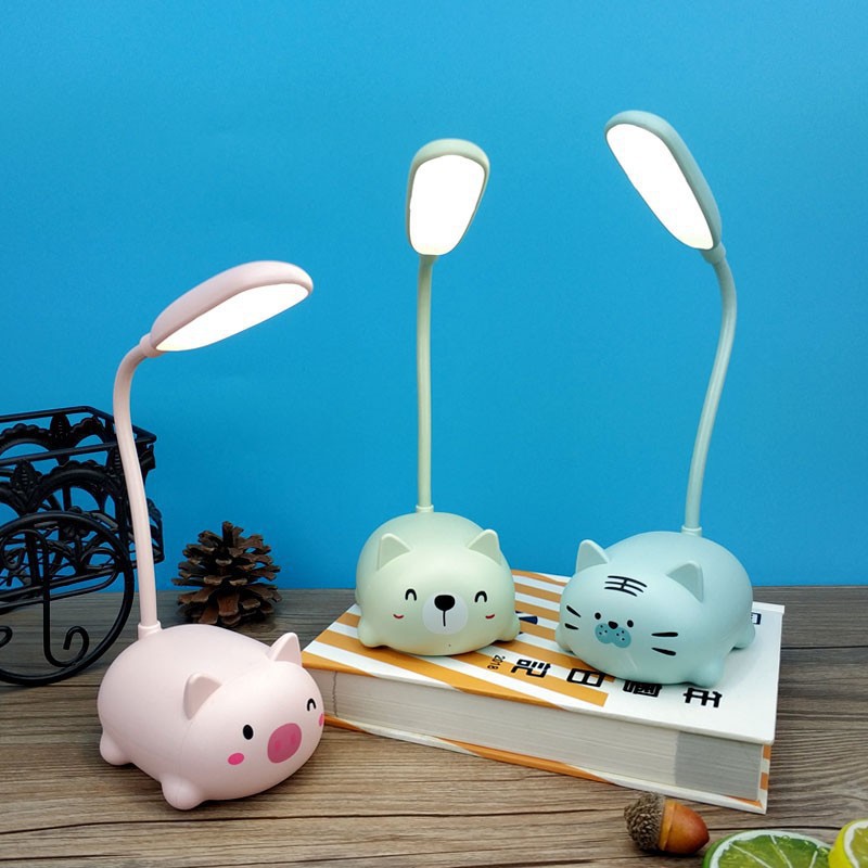 Đèn Led bàn học hình thú mini sạc pin, hình thú công suất 3W, đèn học để bàn, đọc sách