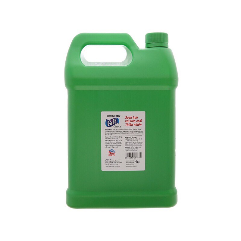 Nước Rửa Chén Bát Gift Trà Chanh Can 4Kg Siêu To