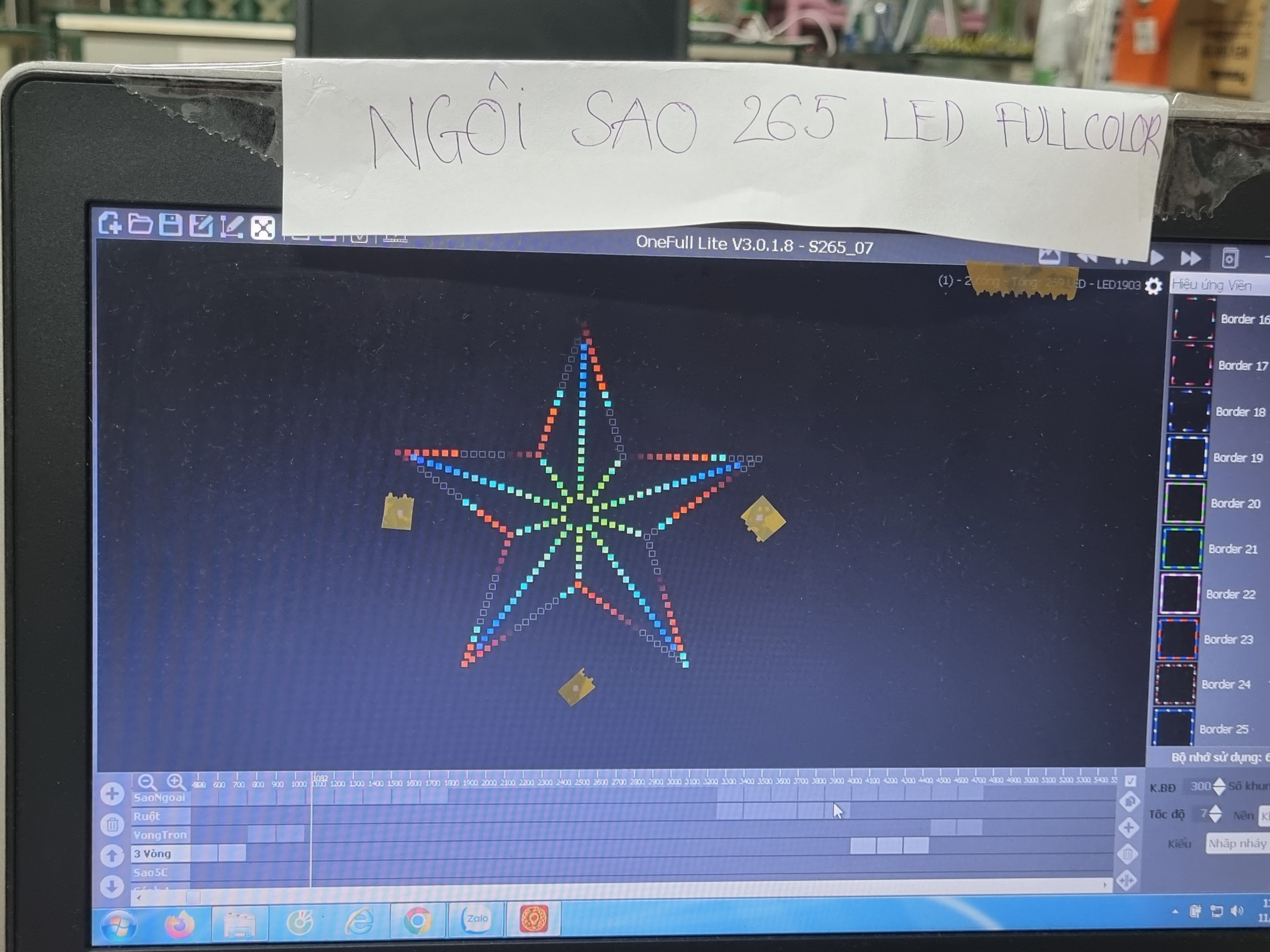 S265_Mạch Onefull Lite đã có nạp code cho ngôi sao 265 led fullcolor