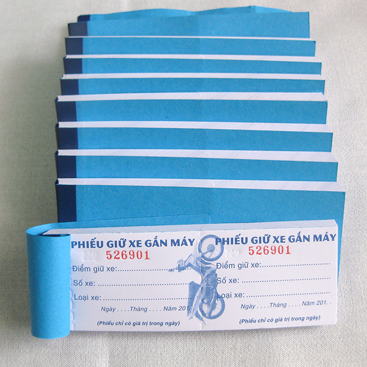 Combo 10 Quyển Phiếu giữ xe có số