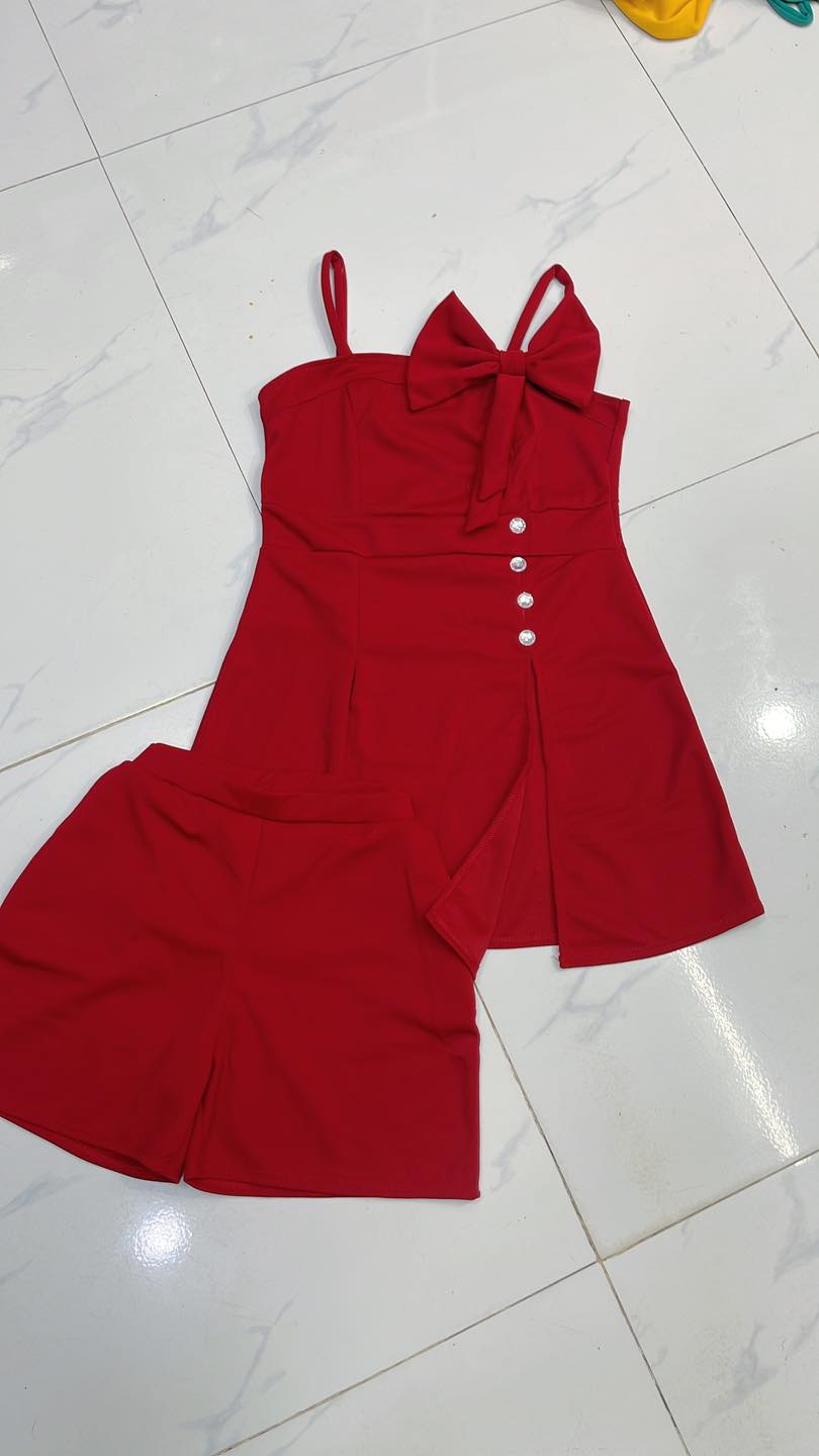 SÉT ĐẦM HAI DÂY SIÊU DỄ THƯƠNG KÈM QUẦN.AK05