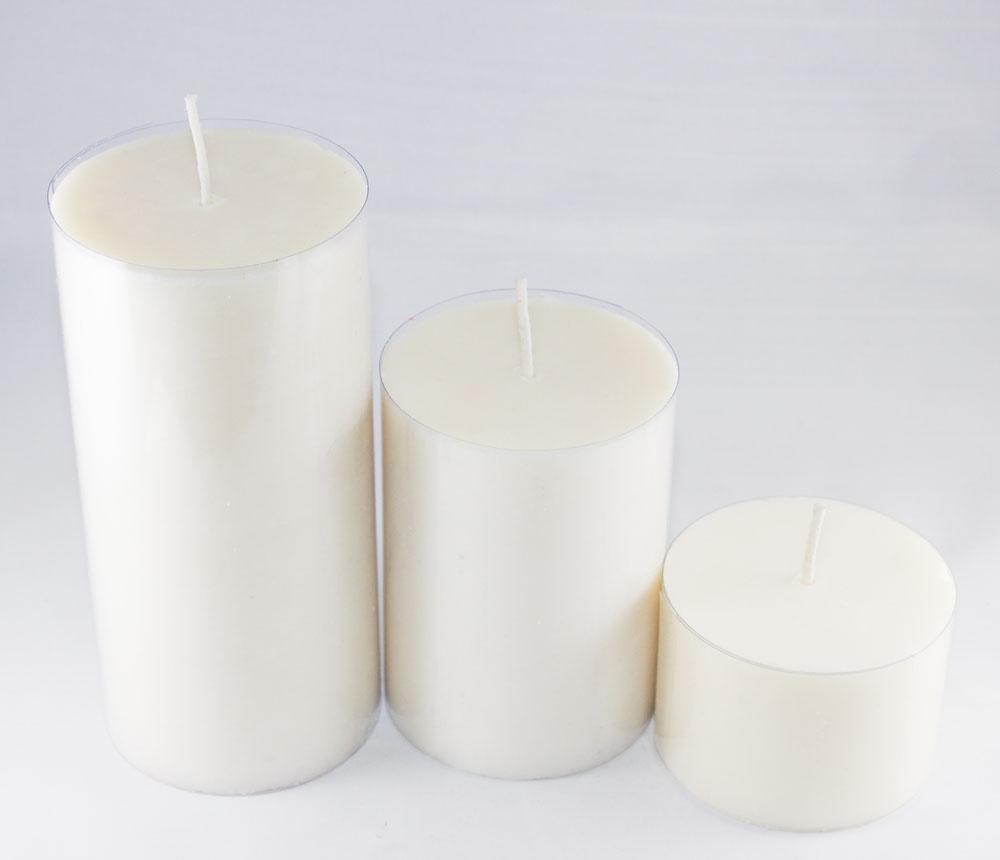 [HCM]Bộ Ba Cây Nến Trụ Thiên Thanh Đường Kính 5.6cm ( Trắng )