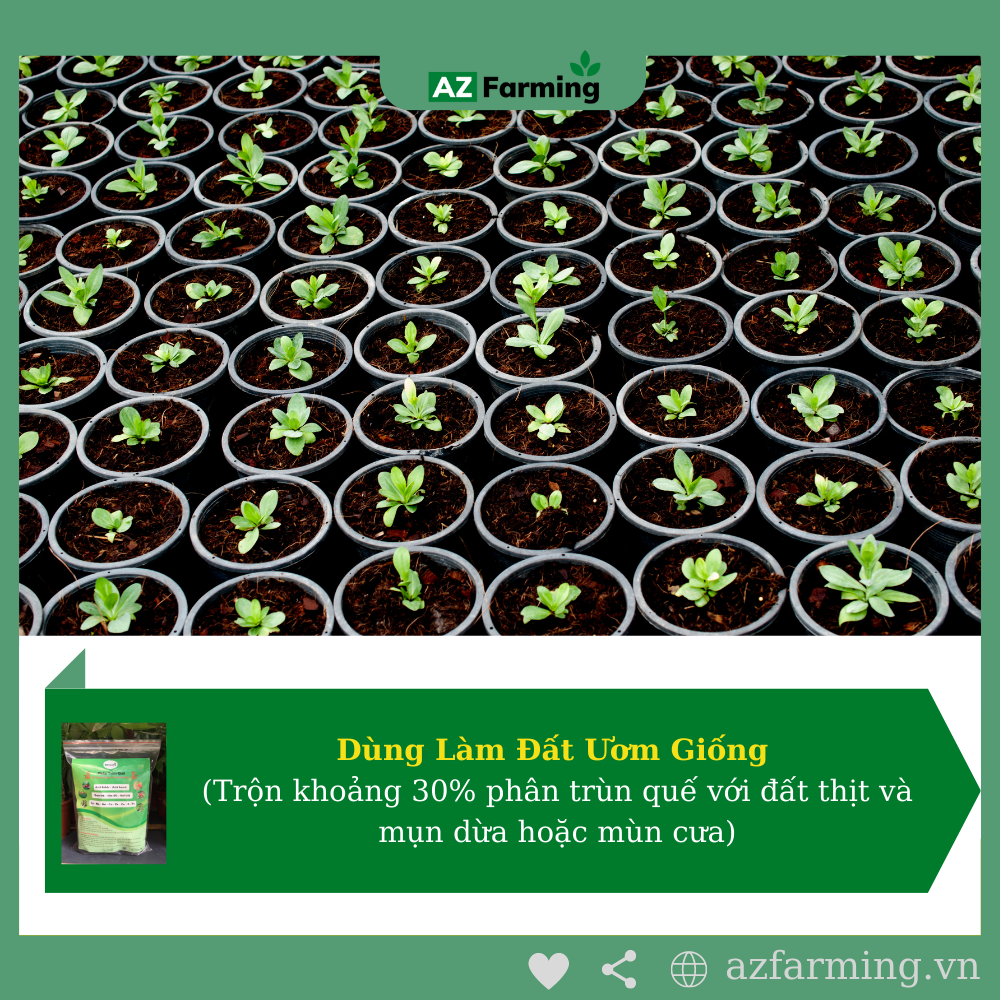 Phân Trùn Quế Hữu Cơ Bổ Sung Nấm Trichoderma - Gói 1kg - AZ Farming
