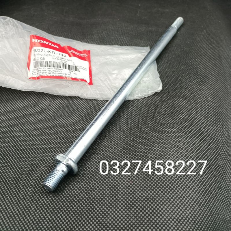 Trục cốt càng gắp, gấp bánh xe WAVE A, RS, S100, FUTURE 125...zin Honda