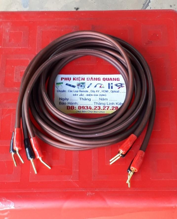 Cặp dây loa Canare dài 3m ( 2 vế ) hàn sẵn jack mỏ chim