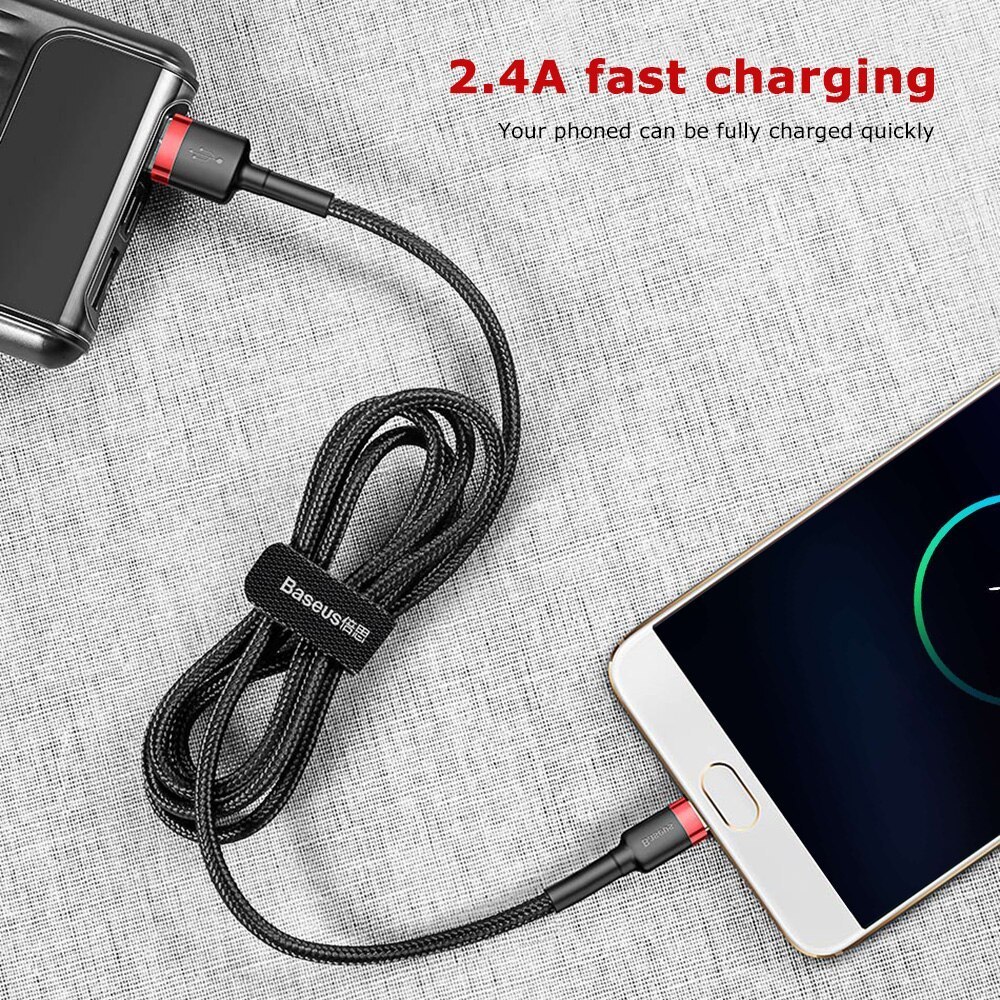 Cáp sạc baseus cafule  micro usb cho sam sung oppo - dây sạc bọc dù chống gập đứt siêu bền