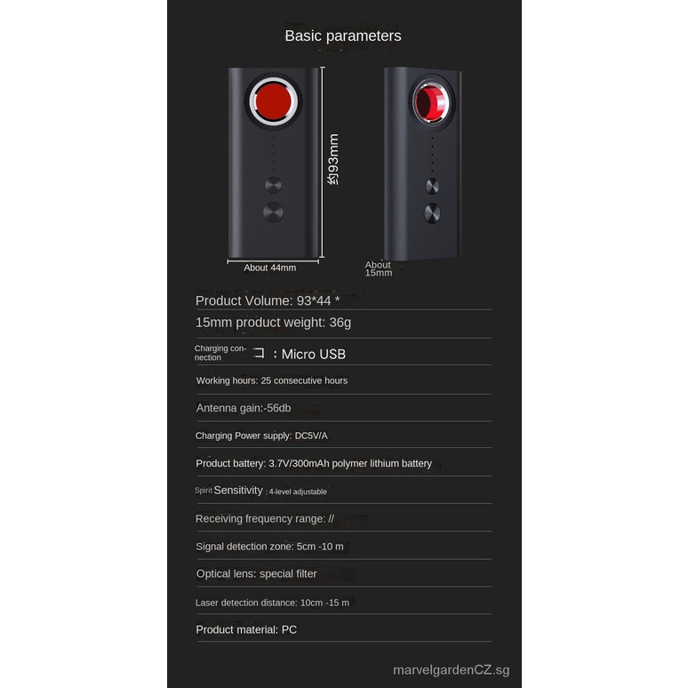 Anti-Eavesdropping Listener PositioningTracking Scanning Detector Anti-Theft Ho Camera Detector