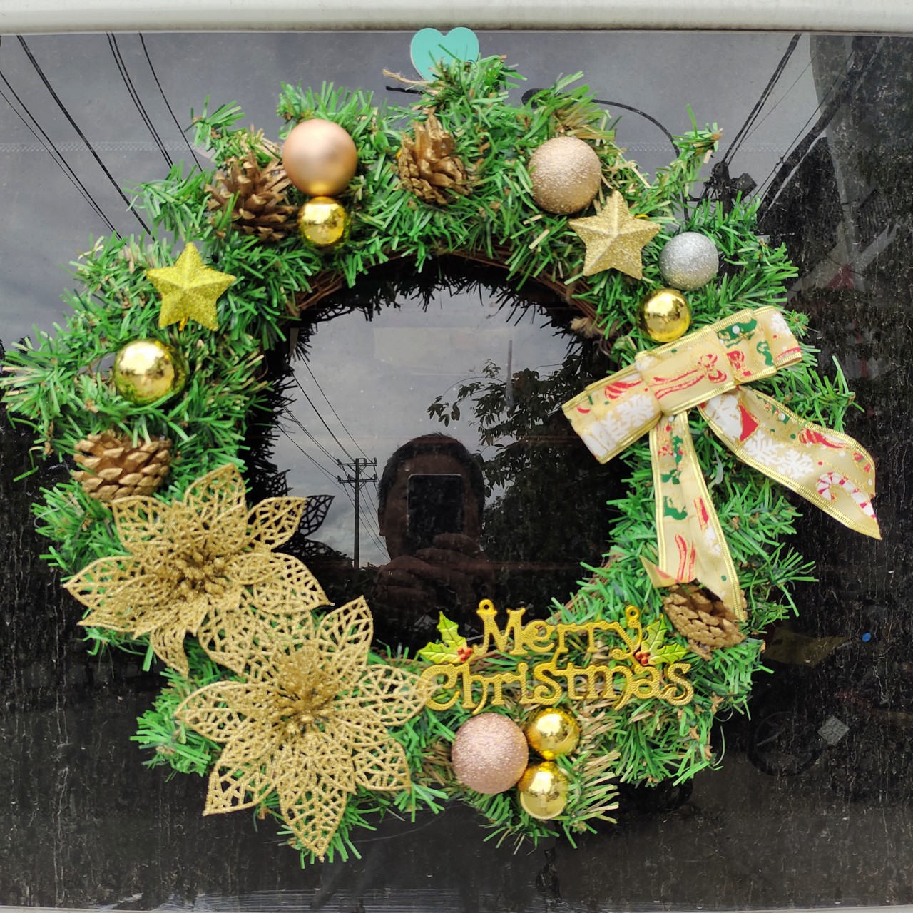 Vòng hoa nguyệt quế 40CM vòng hoa noel trang trí mẫu D016