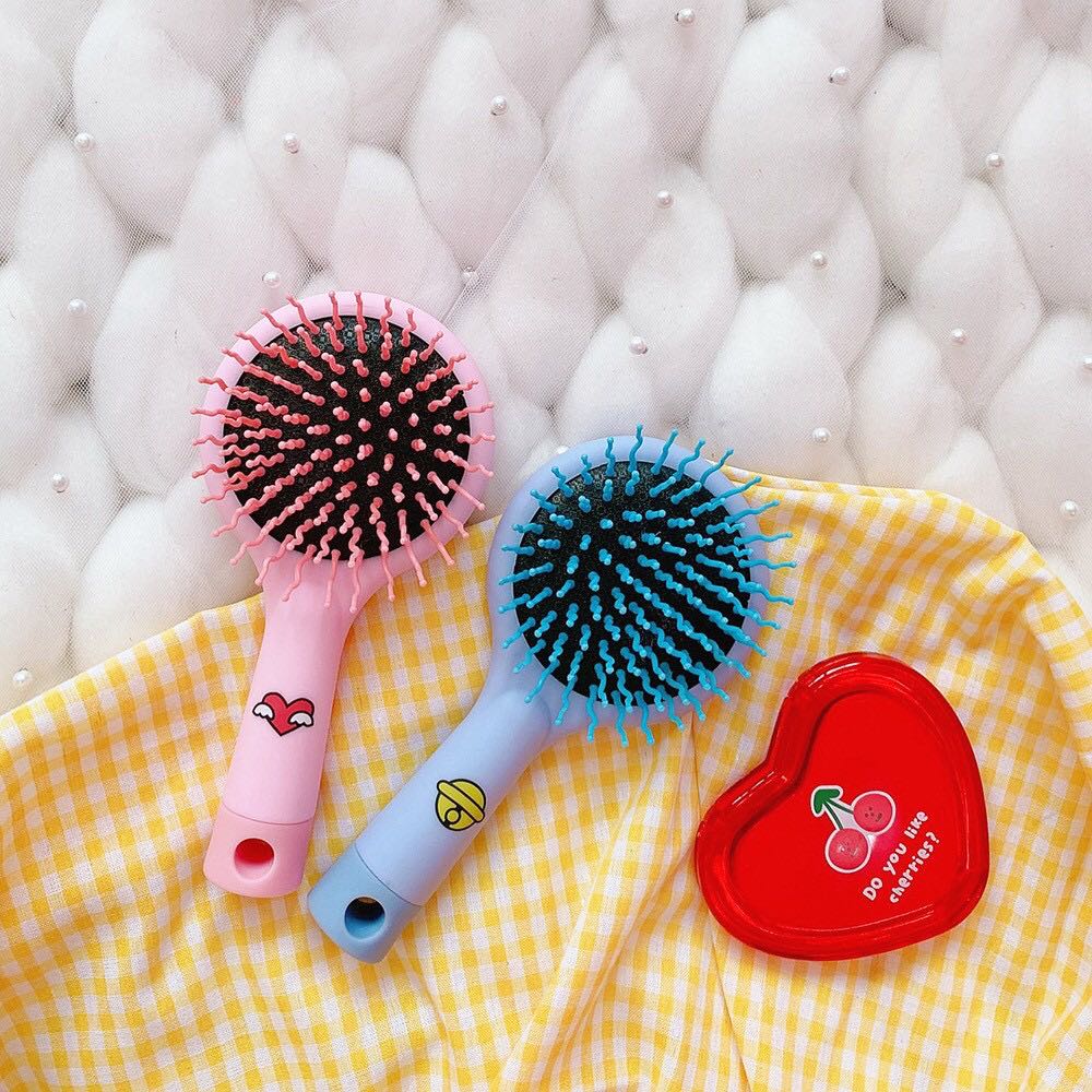 Lược chải tóc kèm gương Lược gỡ rối tóc massage