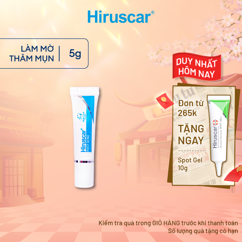 Gel chăm sóc sẹo mụn và mụn thâm Hiruscar Post Acne 5g