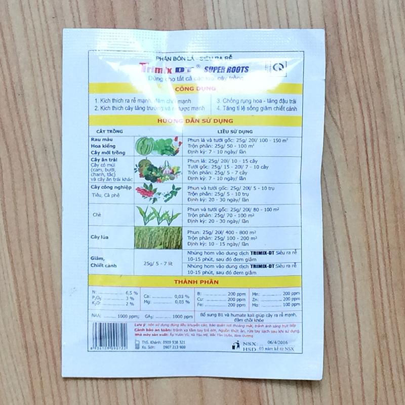 [HCM]Trimix DT - phân bón lá siêu ra rễ gói 25gr