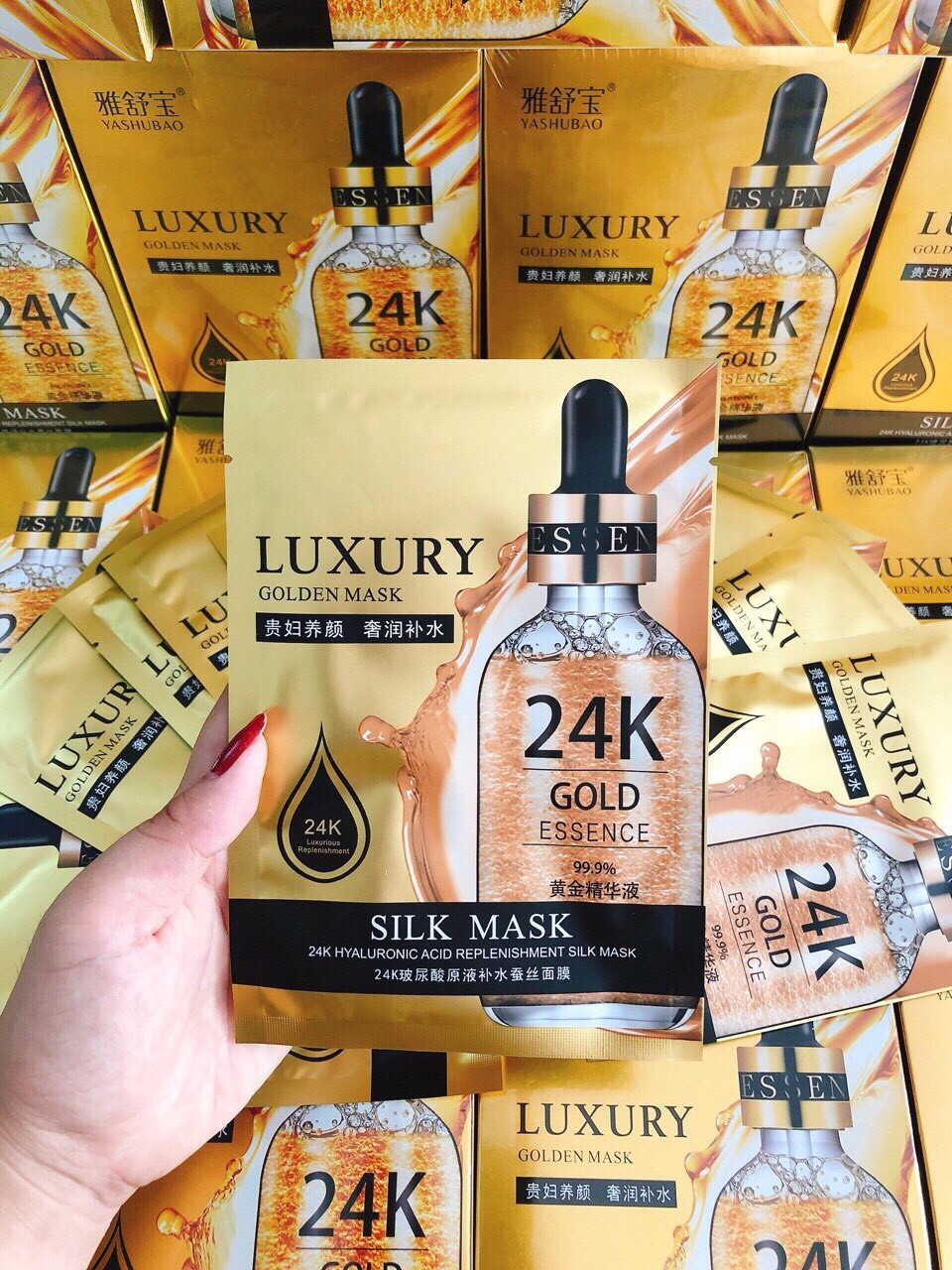 Mặt nạ lụa 24k Luxury cao cấp hộp 10 miếng