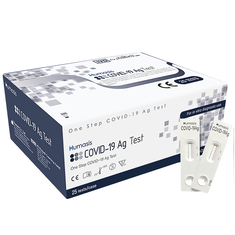Bộ kit test nhanh covid 19 Humasis - (Hộp 25 test)
