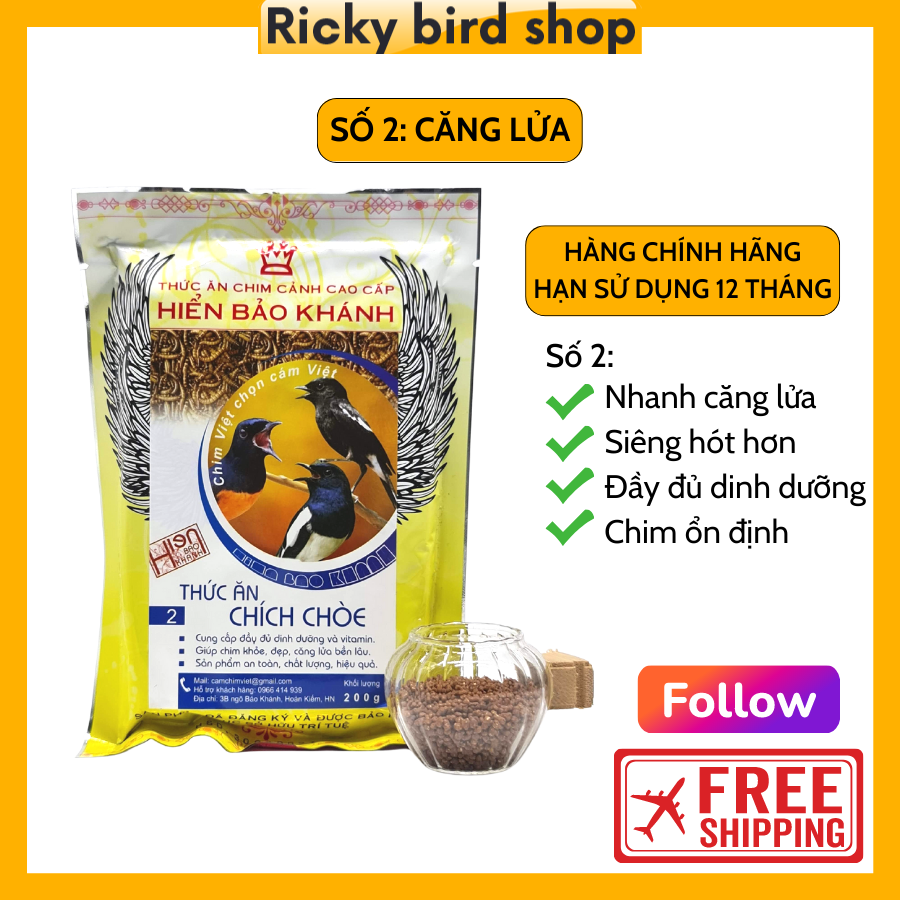 Cám chim chích chòe Hiển Bảo Khánh số 1, 2 (Dưỡng, Căng lửa)