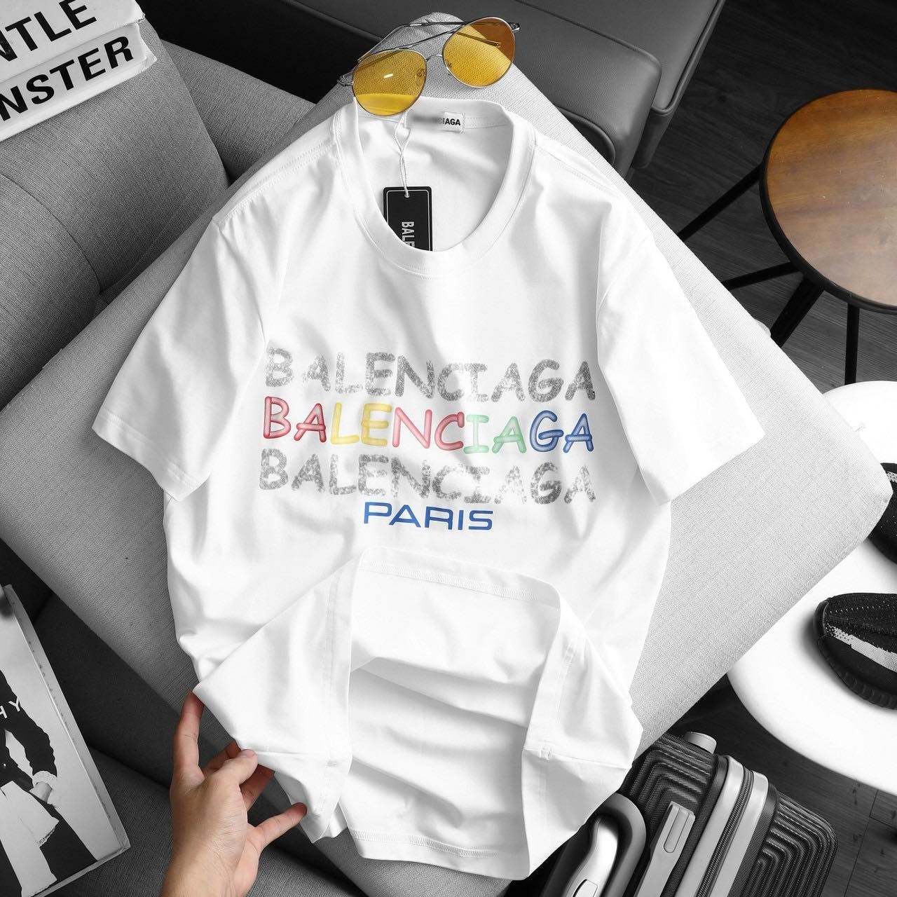 Áo thun unisex bl, full tem tag 3 màu - shop lastore