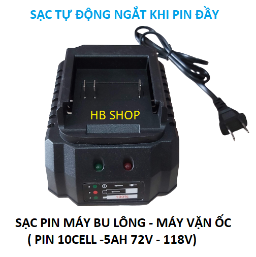 Sạc pin máy vặn bu lông - máy bắn vít - máy khoan pin loại 10 cell 5 ah 72V -118V