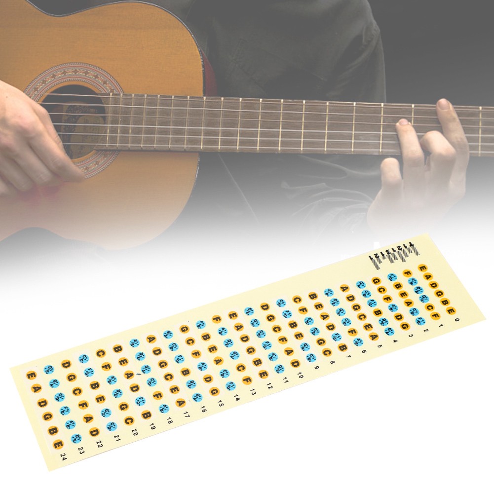 Miếng dán nốt nhạc cho guitar - học đàn thật dẽ