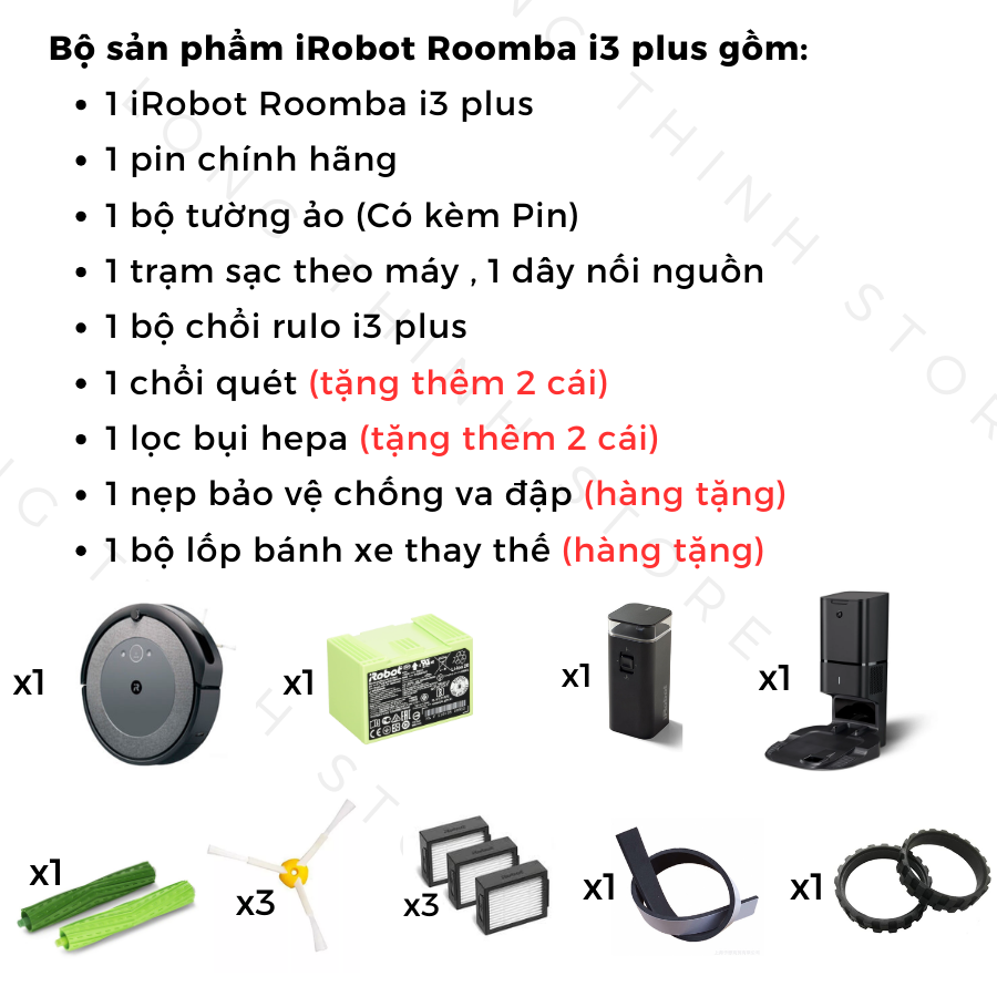 [BH 12 tháng chính hãng] Robot Hút Bụi Tự Động iRobot Roomba i3 plus