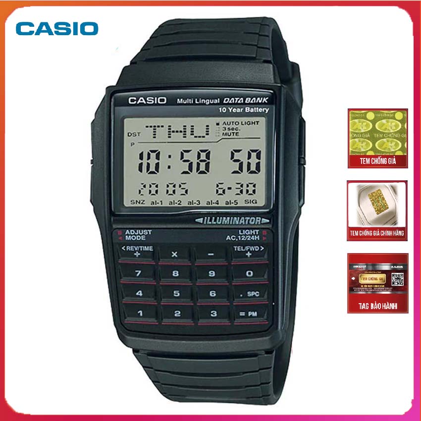 Đồng hồ nam Casio databank DBC-32-1A dây nhựa
