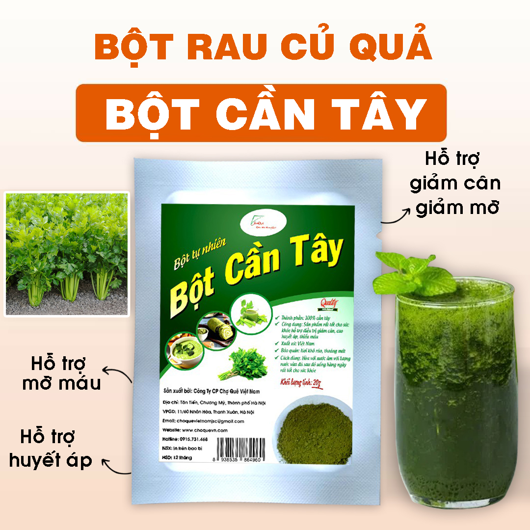 Bột Cần Tây Nguyên Chất Gói 20g