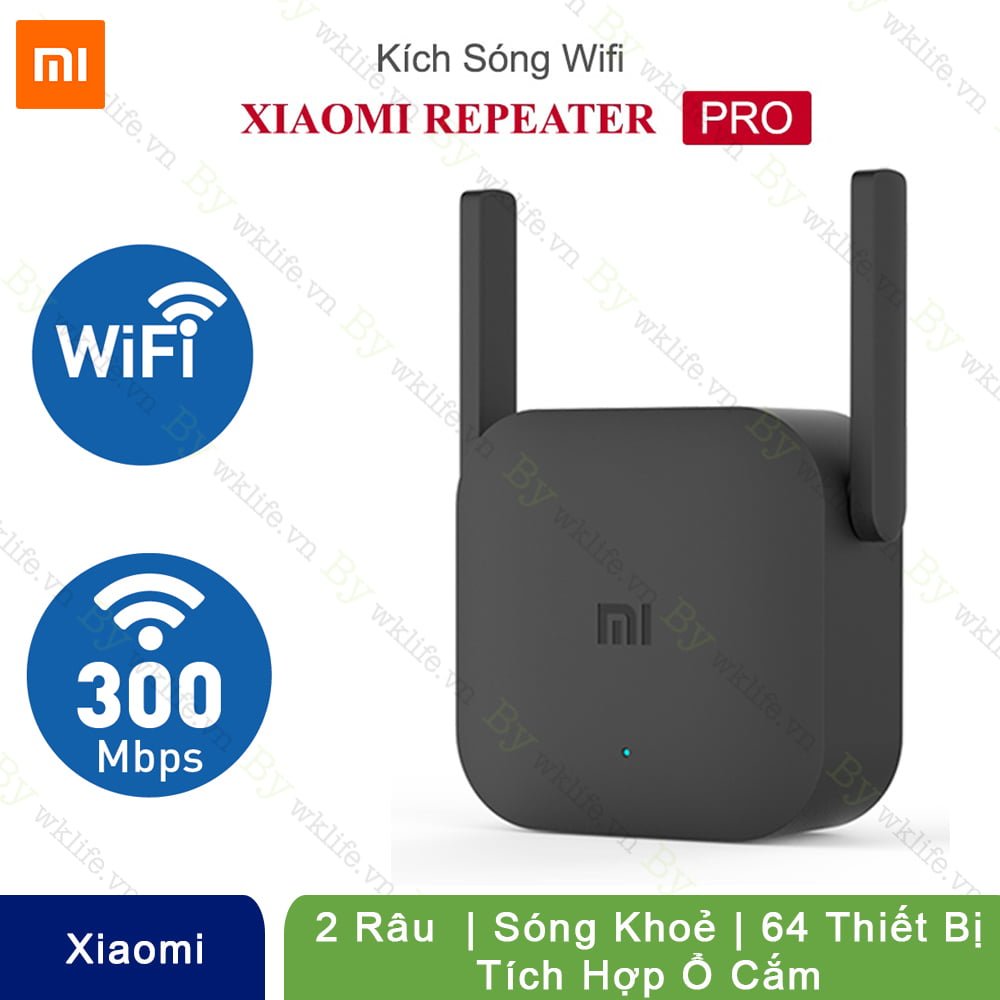 Kích sóng Xiaomi Wifi Repeater Pro