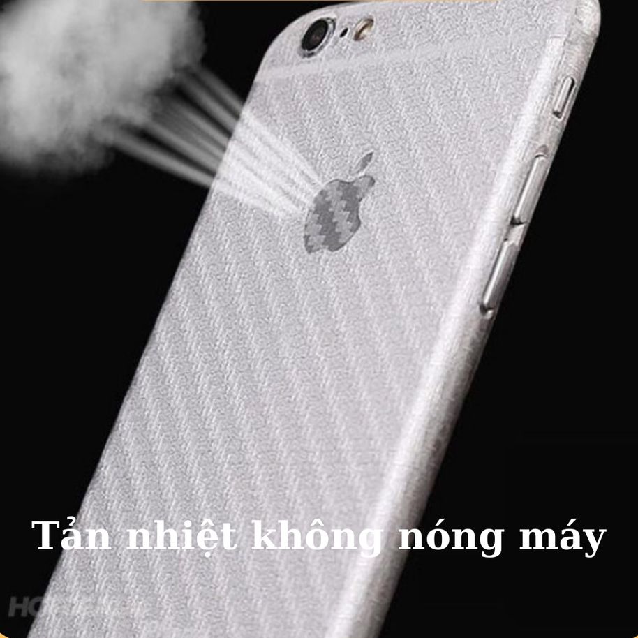 Dán mặt lưng iphone full viền vân Carbon Full mã iphone 13promax đến iphone 5