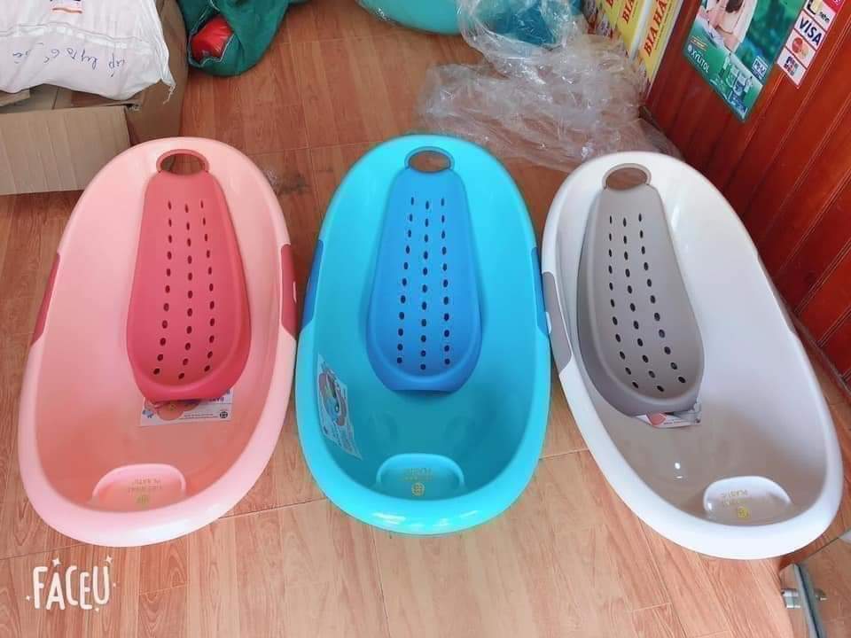 CHẬU tắm việt nhật  KÈM BỆ TẮM CHO BÉ