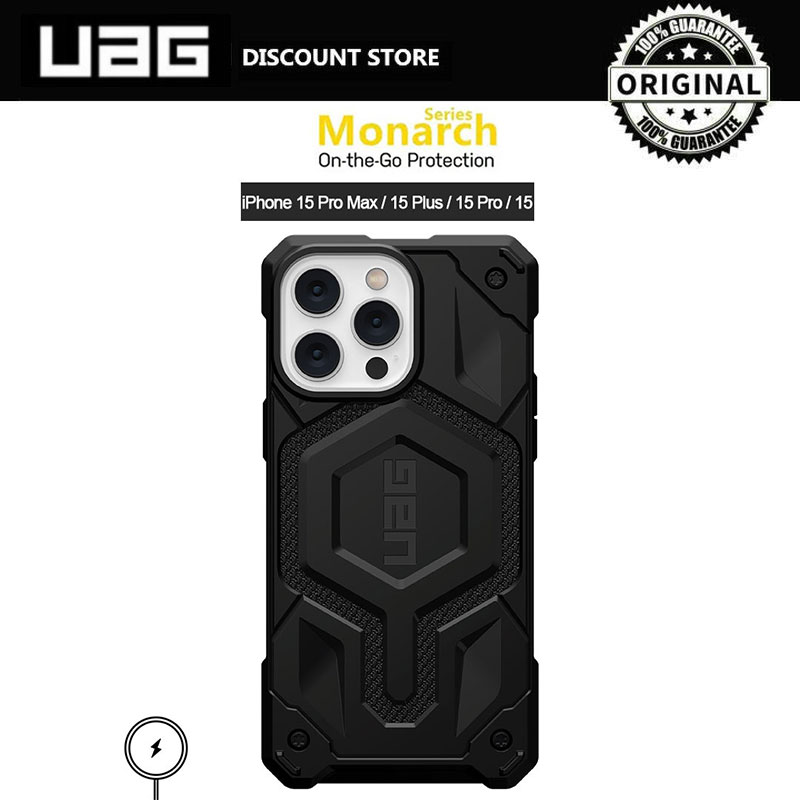 UAG Monarch Pro Kevlar Series Case for iPhone 15 Pro Max / iPhone 15 Plus / iPhone 15 Pro Phone Case Compatible Charging Rugged Shockproof Dropproof Premium Protective Cover | Authentic Original